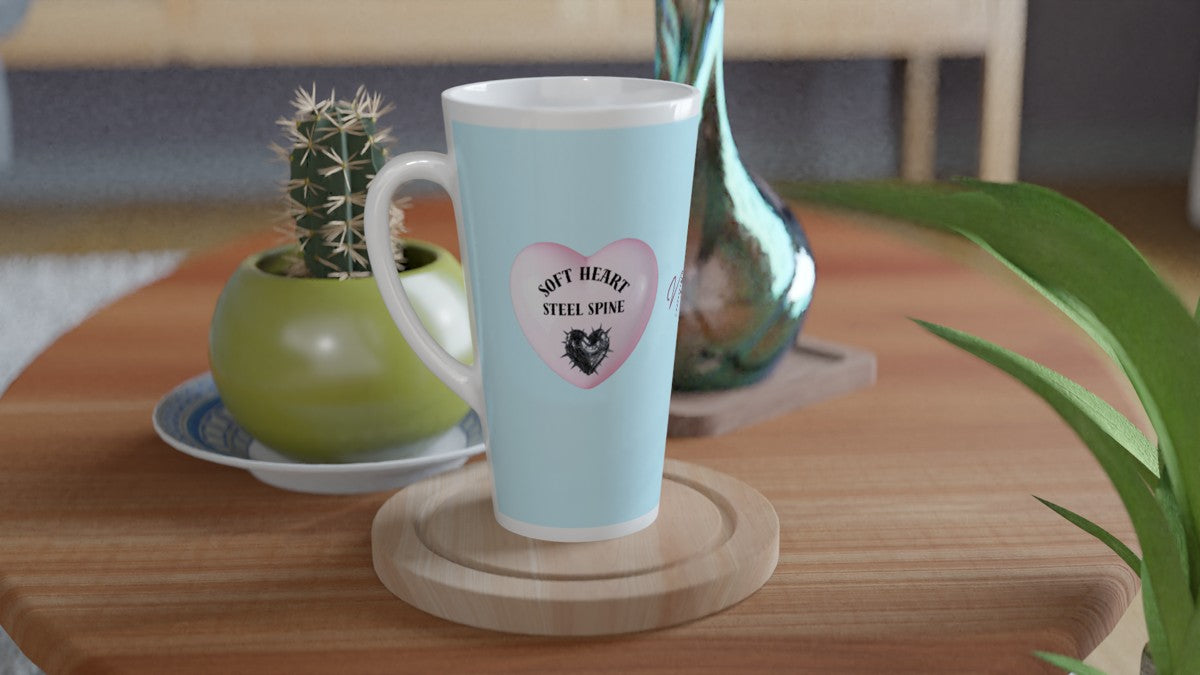 Ceramic Latte Mug - 17oz Glossy White, Customizable Design | AG Boutique ( not out of stock/ click customise)